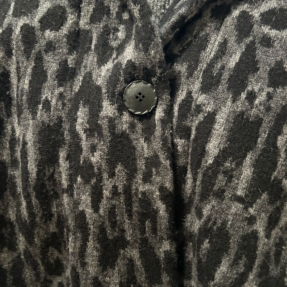 Leopard Print Button-Up Coat